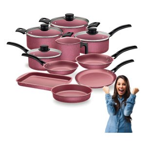 Juego De Bateria Olla Tramontina Turim Cocina Antiadherente