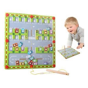 Juguete Didáctico Estacionamiento Parcking Magnetico Madera